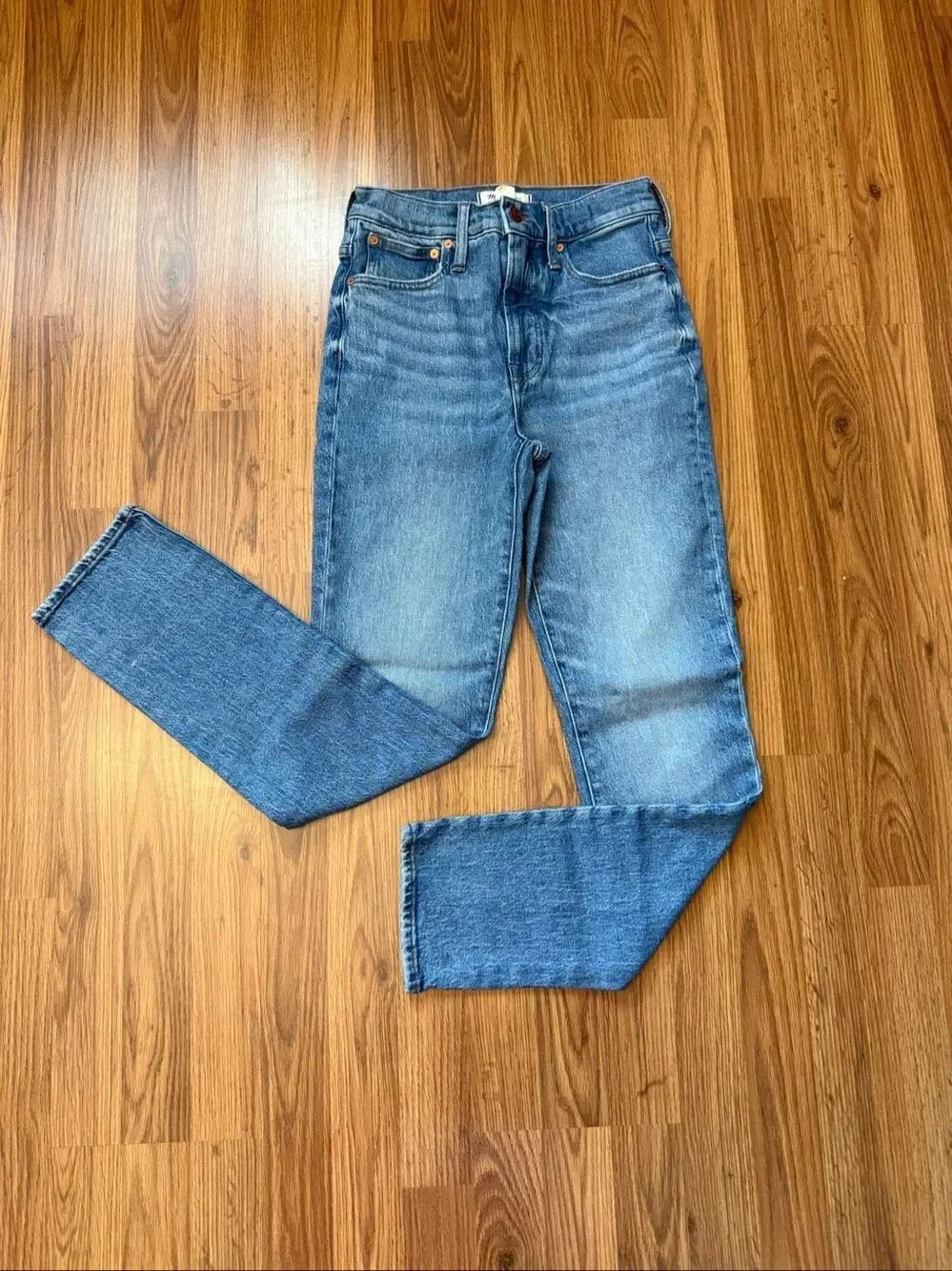 Madewell Women's The Perfect Vintage Stretch High Rise Tapered Jeans Blue Sz 25T